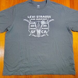 Levi Strauss‎ Company SF CA Skull Graphic Relaxed Fit T Shirt XL cowboy western